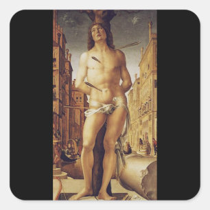 Liberale da Verona: Saint Sebastian Fine Art Square Sticker