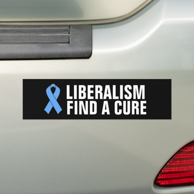 LIBERALISM FIND A CURE BUMPER STICKERS (On Car)