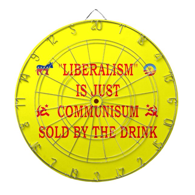 LIBERALISM IS JUST COMMUNISM DARTBOARD (Front)