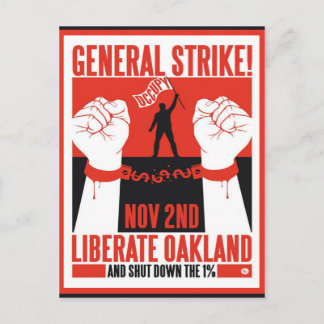 Liberate Oakland Occupy Protest Flyer Postcard
