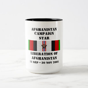 Liberation of Afghanistan / CAMPAIGN STAR Two-Tone Coffee Mug