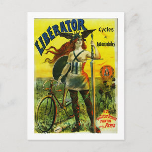 LIBERATOR Cycles & Automobiles Vintage Bicycle Postcard