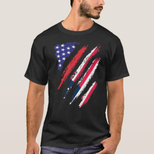 Liberia American Grown Flag USA Patriot Heritage M T-Shirt