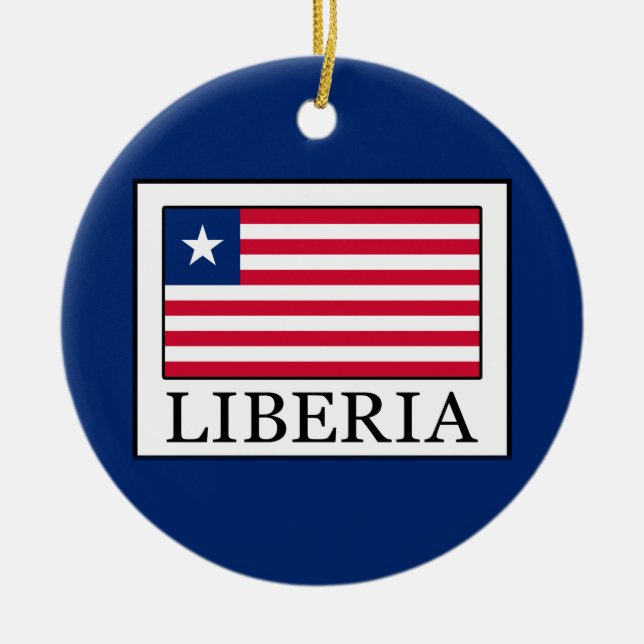 Liberia Ceramic Tree Decoration (Front)