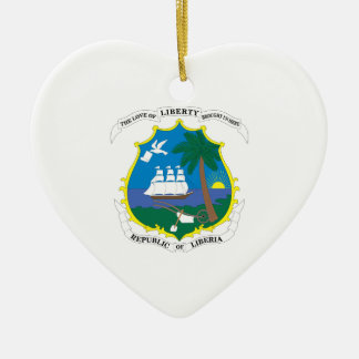 Liberia Coat of Arms Ceramic Tree Decoration