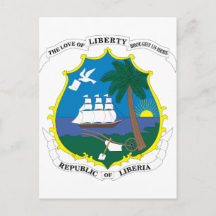 Liberia Coat Of Arms Postcard