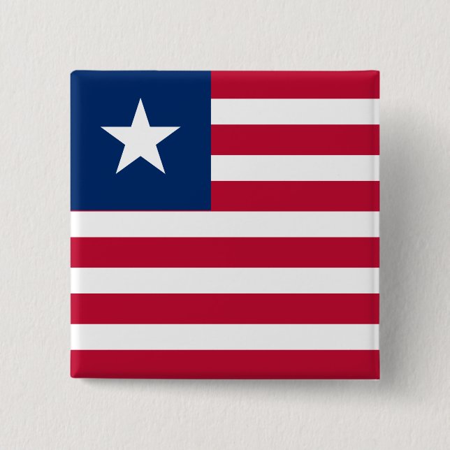 Liberia Flag 15 Cm Square Badge (Front)