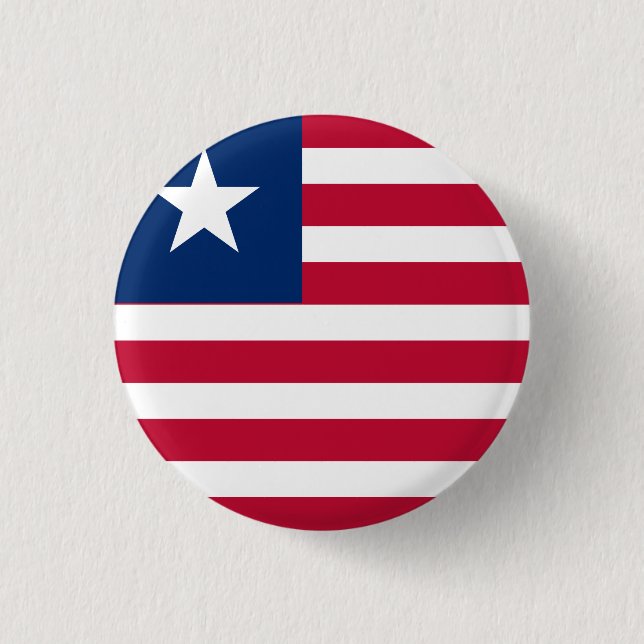 Liberia Flag 3 Cm Round Badge (Front)