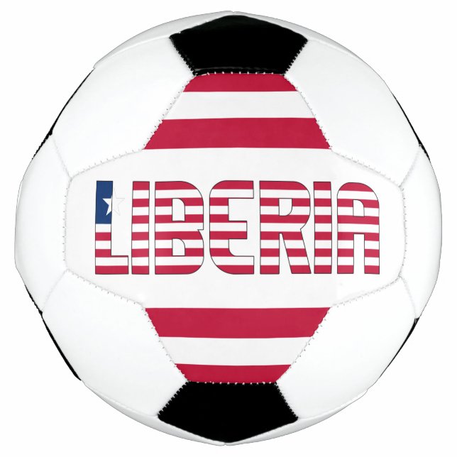 Liberia Flag Adorable Patriotic Football (Front)