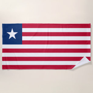 Liberia Flag Beach Towel
