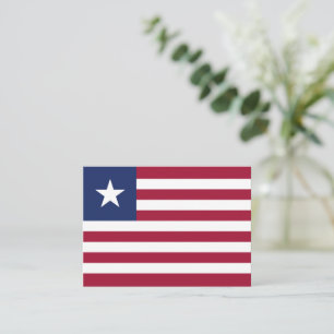 Liberia flag card
