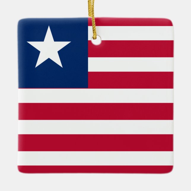 Liberia Flag  Ceramic Ornament (Front)