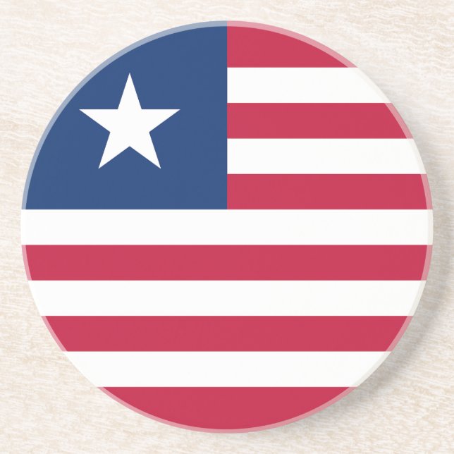 Liberia Flag Coaster (Front)