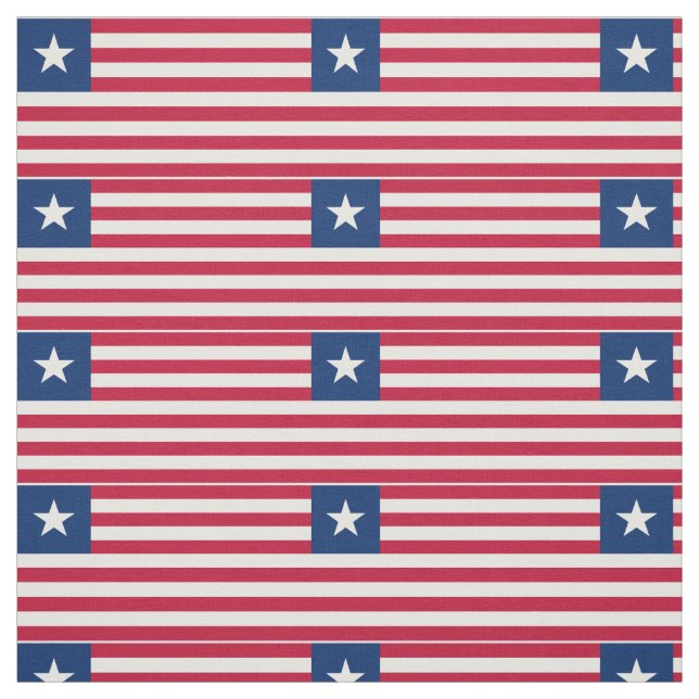 Liberia Flag Fabric (Swatch)