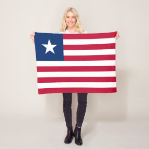 Liberia Flag Fleece Blanket