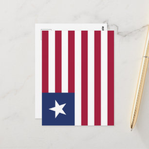 Liberia flag postcard