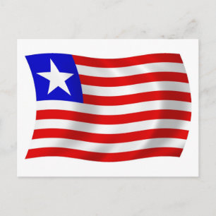 Liberia Flag Postcard
