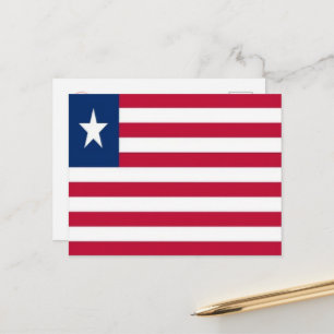 Liberia - Flag - Postcard