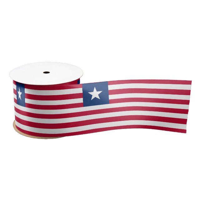 Liberia Flag Satin Ribbon (Spool)