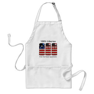 Liberia Flag Spice Jars Apron