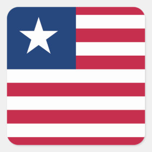Liberia Flag Square Sticker