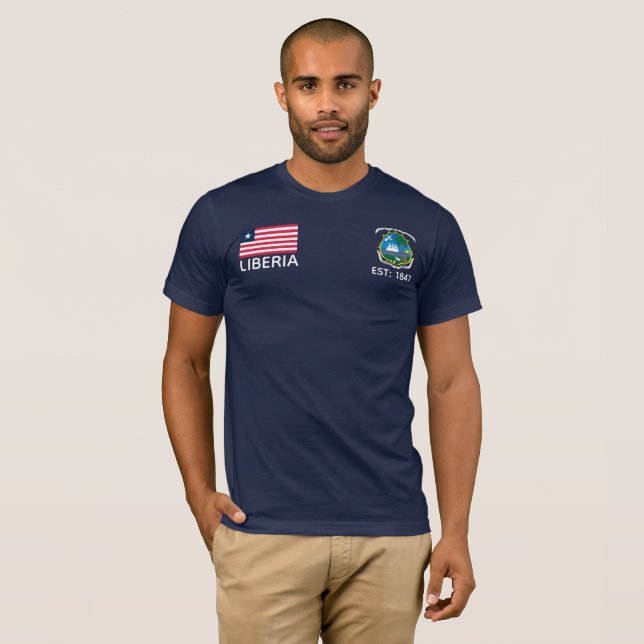 Liberia flag t-shirt (Front Full)