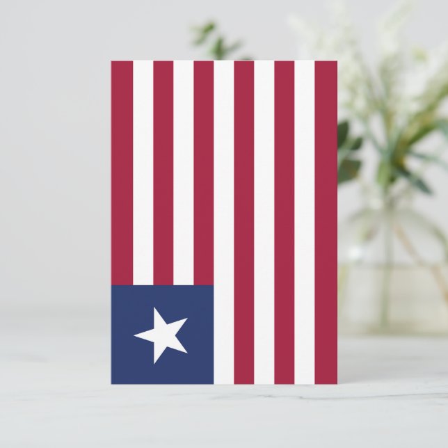 Liberia flag thank you card (Standing Front)
