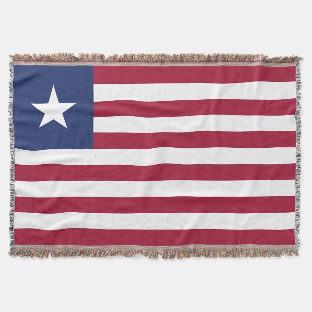 Liberia flag throw blanket (Front)
