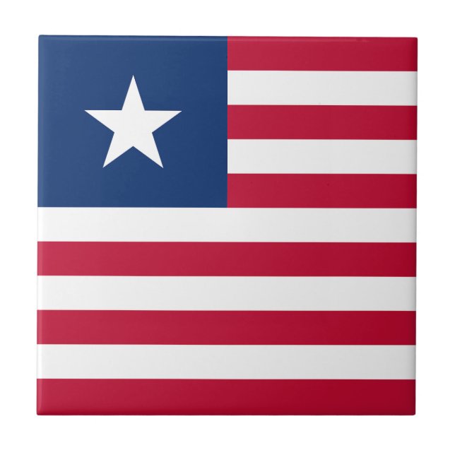 Liberia Flag Tile (Front)