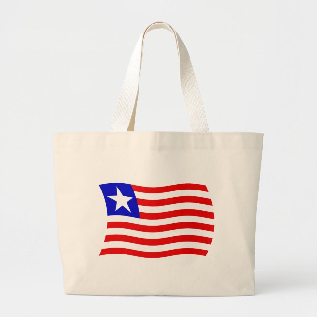 Liberia Flag Tote Bag (Front)