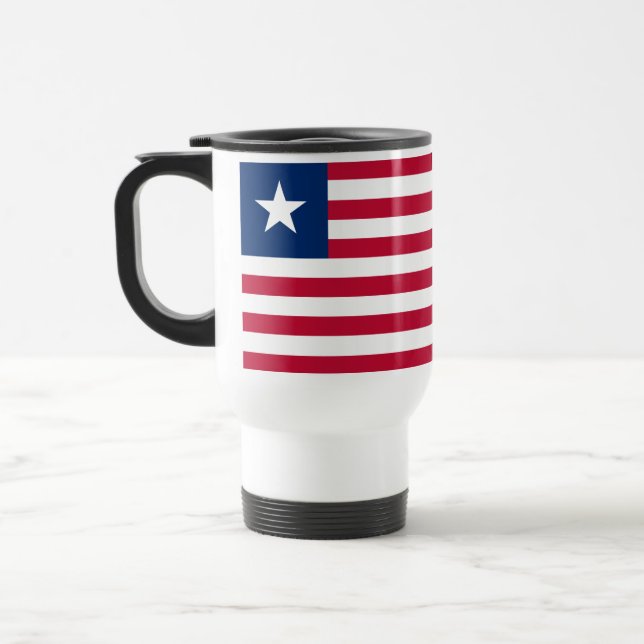 Liberia Flag Travel Mug (Left)