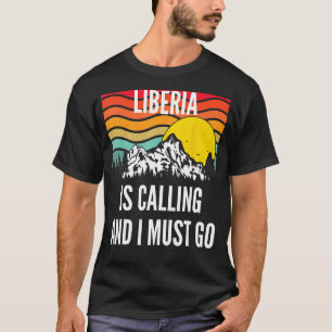 Liberia Is Calling And I Must Go, Wavy Sunset Desi T-Shirt