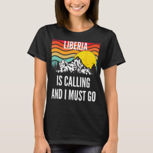 Liberia Is Calling And I Must Go, Wavy Sunset Desi T-Shirt