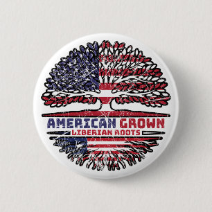 Liberia Liberian US American USA United States 6 Cm Round Badge