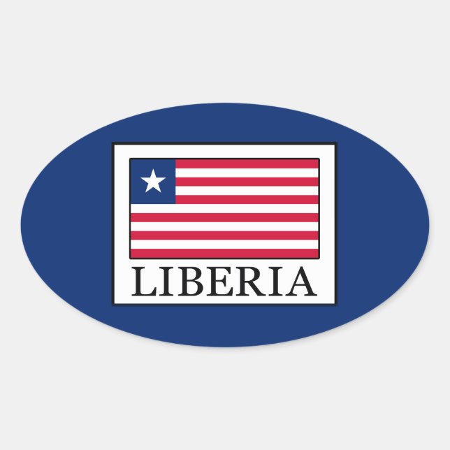 Liberia Oval Sticker (Front)