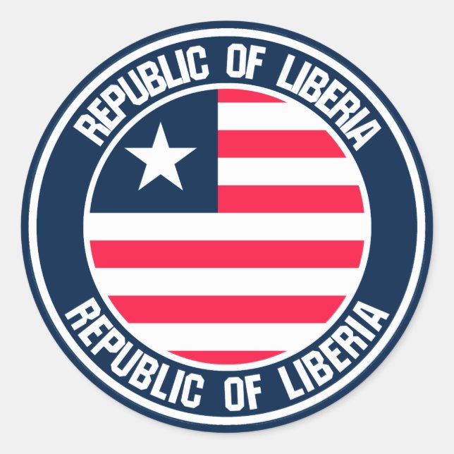 Liberia Round Emblem Classic Round Sticker (Front)