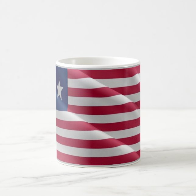 Liberia - Waving Flag - Coffee Mug (Center)