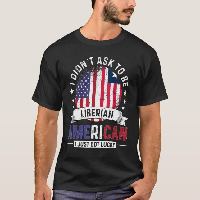 Liberian American Countries Flags Pride Liberia Fl T-Shirt (Front)