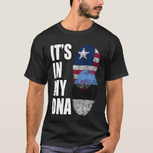 Liberian And Estonian Mix DNA Heritage Flag T-Shirt