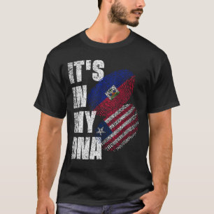 Liberian And Haitian Mix DNA Heritage Flag T-Shirt