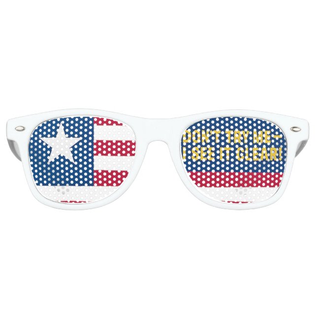 Liberian don’t try me I  see it clear  Retro Sunglasses (Front)