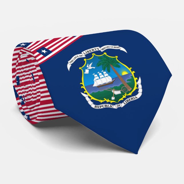 Liberian Flag & Coat of Arms, Flag of Liberia Tie (Rolled)