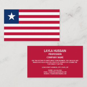 Liberian Flag, Flag of Liberia Business Card