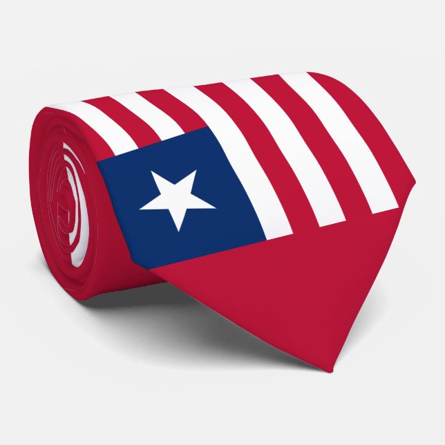Liberian Flag (Liberia) Tie (Rolled)