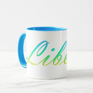 Libertà. Gradient text. Mug