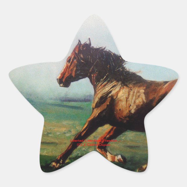 Libertad/Liberdade/Freedom Star Sticker (Front)