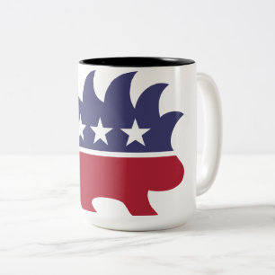 Libertarian Party Election Porcupine Two-Tone Coffee Mug