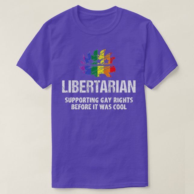 Libertarian Party LGB Voter  Gay Rights Gift  T-Shirt (Design Front)