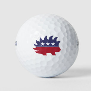 Libertarian Party Porcupine Symbol Golf Balls