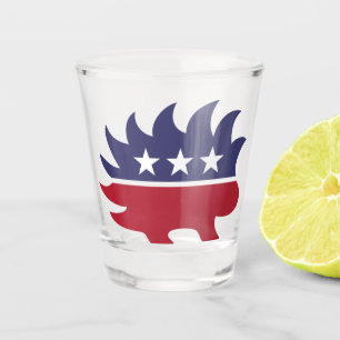 Libertarian Party Porcupine Symbol Shot Glass